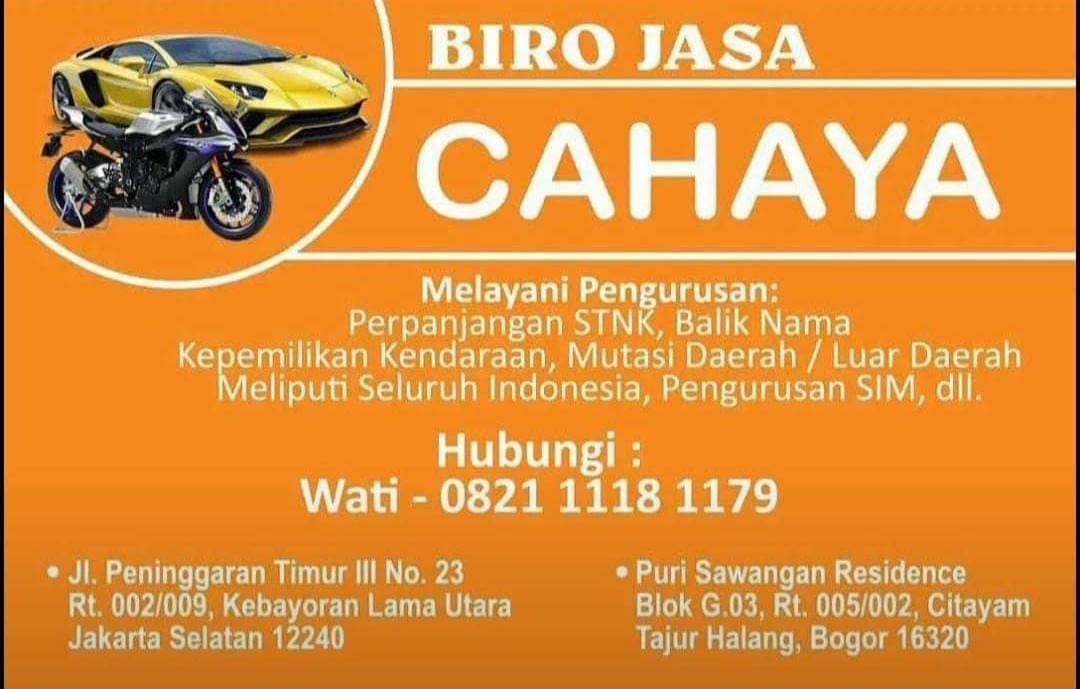 Kartu Jasa Biro Jasa Cahaya